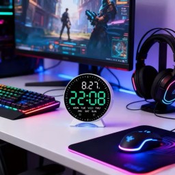 ساعة رقمية ذكية RGB متعددة الوظائف RGB Smart Digital Alarm Clock
