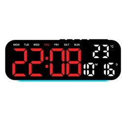 ساعة حائط رقمية LED ذكية 4 في 1 4-in-1 LED Digital Wall Clock