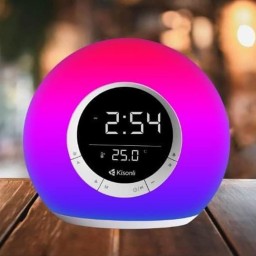 سماعة ومصباح RGB ذكي Kisonli Q6B مع ساعة ومنبه Kisonli Q6B RGB Bluetooth Speaker with Alarm Clock