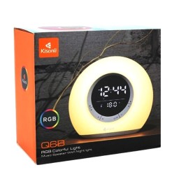 سماعة ومصباح RGB ذكي Kisonli Q6B مع ساعة ومنبه Kisonli Q6B RGB Bluetooth Speaker with Alarm Clock