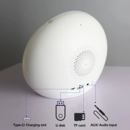 سماعة ومصباح RGB ذكي Kisonli Q6B مع ساعة ومنبه Kisonli Q6B RGB Bluetooth Speaker with Alarm Clock