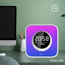 سماعة بلوتوث ذكية Kisonli Q6A مع مصباح RGB وساعة رقمية Kisonli Q6A RGB Bluetooth Speaker with Digital Clock
