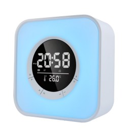 سماعة بلوتوث ذكية Kisonli Q6A مع مصباح RGB وساعة رقمية Kisonli Q6A RGB Bluetooth Speaker with Digital Clock
