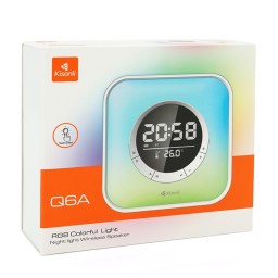 سماعة بلوتوث ذكية Kisonli Q6A مع مصباح RGB وساعة رقمية Kisonli Q6A RGB Bluetooth Speaker with Digital Clock