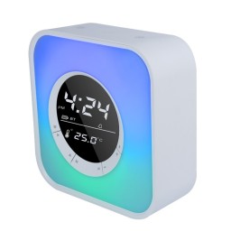 سماعة بلوتوث ذكية Kisonli Q6A مع مصباح RGB وساعة رقمية Kisonli Q6A RGB Bluetooth Speaker with Digital Clock