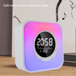سماعة بلوتوث ذكية Kisonli Q6A مع مصباح RGB وساعة رقمية Kisonli Q6A RGB Bluetooth Speaker with Digital Clock