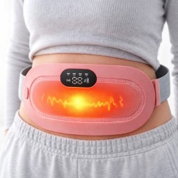 حزام تدفئة ذكي للبطن والخصر مع اهتزاز – قابل للشحن USB Smart heating belt for abdomen and waist with vibration – USB rechargeable