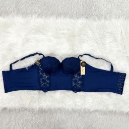 حمالة صدر سفنج وعظم زبدة ليكرا طويل دعم كامل Moda Clavel Padded Underwire Lycra Longline Bra - Butter Smooth Back Support