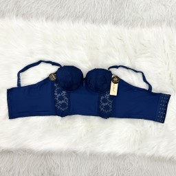حمالة صدر سفنج وعظم زبدة ليكرا طويل دعم كامل Moda Clavel Padded Underwire Lycra Longline Bra - Butter Smooth Back Support