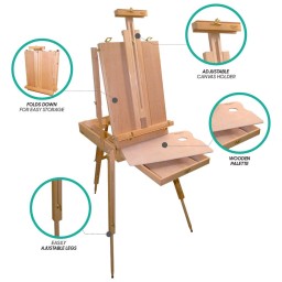 حقيبة وستاند رسم متنقل ثقيل مونت مارت Extra French Box Easel