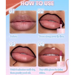 ملمع ومحدد شفاه قابل للتقشير 2 في 1 لاين تو شاين Line To Shine Peel-Off Lip Stain & Gloss Duo
