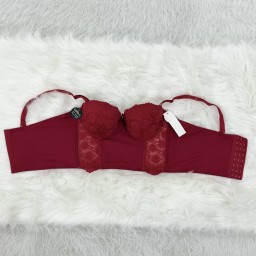 حمالة صدر سفنج وعظم زبدة ليكرا طويل دعم كامل Moda Clavel Padded Underwire Lycra Longline Bra - Butter Smooth Back Support