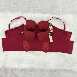 حمالة صدر سفنج وعظم زبدة ليكرا طويل دعم كامل Moda Clavel Padded Underwire Lycra Longline Bra - Butter Smooth Back Support