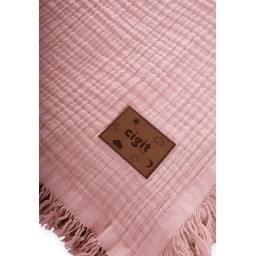مفرش سرير من قماش المِسلين 4 طبقات (200×220 سم) Organic Muslin Four Layers Bedspread (200x220 cm)
