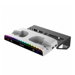 حامل جداري iPega متعدد الوظائف مع شاحن يدين وإضاءة RGB لجهاز بلايستيشن 5 iPega Wall Mount Kit with Dual Controller Charger & RGB for PS5