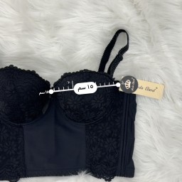 حمالة صدر سفنج وعظم زبدة ليكرا طويل دعم كامل Moda Clavel Padded Underwire Lycra Longline Bra - Butter Smooth Back Support