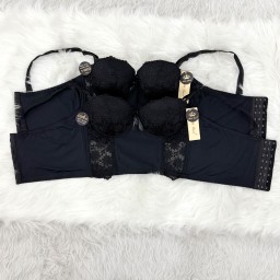 حمالة صدر سفنج وعظم زبدة ليكرا طويل دعم كامل Moda Clavel Padded Underwire Lycra Longline Bra - Butter Smooth Back Support