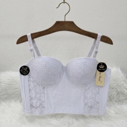 حمالة صدر سفنج وعظم زبدة ليكرا طويل دعم كامل Moda Clavel Padded Underwire Lycra Longline Bra - Butter Smooth Back Support