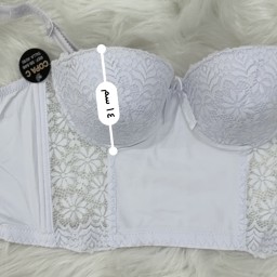 حمالة صدر سفنج وعظم زبدة ليكرا طويل دعم كامل Moda Clavel Padded Underwire Lycra Longline Bra - Butter Smooth Back Support