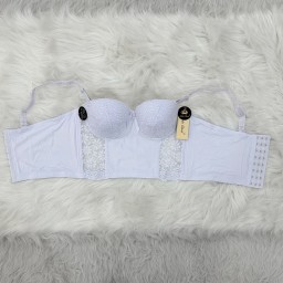 حمالة صدر سفنج وعظم زبدة ليكرا طويل دعم كامل Moda Clavel Padded Underwire Lycra Longline Bra - Butter Smooth Back Support