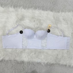 حمالة صدر سفنج وعظم زبدة ليكرا طويل دعم كامل Moda Clavel Padded Underwire Lycra Longline Bra - Butter Smooth Back Support