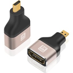وصلة Mini HDMI إلى HDMI (ذكر إلى أنثى) 8K Mini HDMI Male to HDMI Female Adapter (8K UHD)