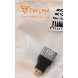 وصلة Mini HDMI إلى HDMI (ذكر إلى أنثى) 8K Mini HDMI Male to HDMI Female Adapter (8K UHD)