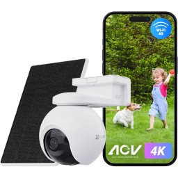 إيزفيز CS-EB8/SP 4K – كاميرا مراقبة لاسلكية Wi-Fi و4G مع لوح شمسي EZVIZ CS-EB8/SP (4K, Wi-Fi + 4G) Solar-Powered Security Camera