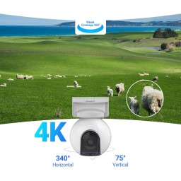 إيزفيز CS-EB8/SP 4K – كاميرا مراقبة لاسلكية Wi-Fi و4G مع لوح شمسي EZVIZ CS-EB8/SP (4K, Wi-Fi + 4G) Solar-Powered Security Camera