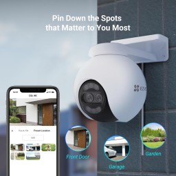 إيزفيز CS-H80x ثنائية العدسة (8MP + 2MP) – كاميرا مراقبة خارجية لاسلكية Wi-Fi EZVIZ CS-H80x (8MP + 2MP, 4mm, Wi-Fi) Outdoor Dual-Lens Security Camera