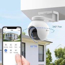 إيزفيز CS-HB8/SP 4K – كاميرا مراقبة خارجية لاسلكية Wi-Fi مع لوح شمسي EZVIZ CS-HB8/SP (4K, Wi-Fi) Solar-Powered Outdoor Security Camera