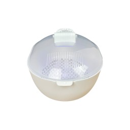 جهاز اذابة اللحوم والاطعمة المجمدة بسرعة قصوى مع اشعة ضوء UVC معقمة A device for defrosting meat and frozen foods at maximum speed with UVC sterilizing light.