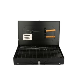 منقلة شواء محمولة قابله للفتح والطي وبتصميم عصري Portable barbecue grill that opens and folds with a modern design