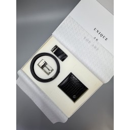 سيت حزام ( دوّار )و محفظة ممغنطة Reversible leather Belt and walet set