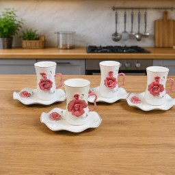 سيت استكان شاي فرفوري Set Istikan Purple Tea