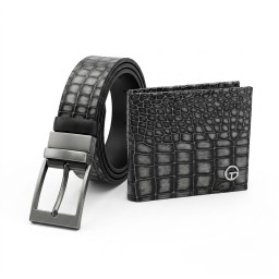 سيت محفظة و حزام دوّار كلاسيك Classic wallet and double face belt