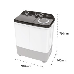 غسالة ملابس حوضين - WM-TT111W TwinTub Washing Machine - WM-TT111W