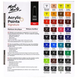 اكريليك مونت مارت ٣٦ لون ١٢ مل Acrylic Paints Set Signature 36pc x 12ml