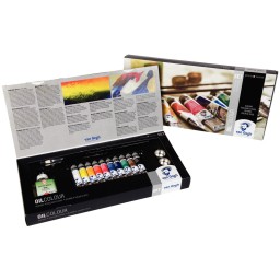 سيت ادوات رسم زيتي من فان كوخ Van Gogh Oil colour advanced set | 10 x 20 ml + accessories