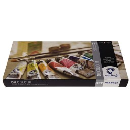 سيت ادوات رسم زيتي من فان كوخ Van Gogh Oil colour advanced set | 10 x 20 ml + accessories