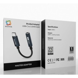 محول ماستر من تايب سي الى منفذ سماعة 3.5 ملم - اسود Master USB-C to 3.5mm Audio Jack Converter – Black