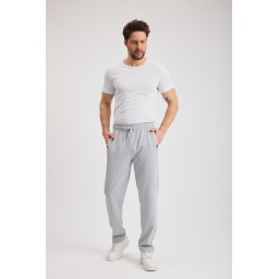 بنطلون رياضي رجالي كاجوال بسحاب وجيوب وتطريز Men's Casual Tracksuit Bottoms with Zipper Pockets & Embroidery