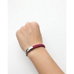 سوار خطاف (معدن / جلد) Hook clasp leather bracelet