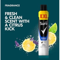 مزيل عرق بخاخ شور للرجال إنفيزبل أيس فريش Sure For Men Invisible Ice Fresh Antiperspirant Deodorant Spray