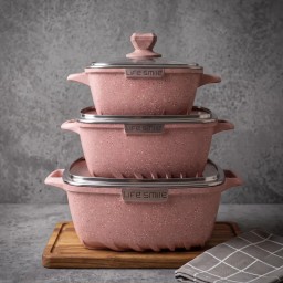 سيت جداري كرانيت زيتي لايف سمايل LIFE SMILE Pot set 3 pieces