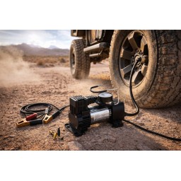 كمبروسر هواء سيارة محمول Bihart 1 سلندر – موديل 528-4X4 مضخة نفخ اطارات السيارات لحالات الطواريء Bihart 1-cylinder portable car air compressor – Model 528-4X4, emergency tire inflation pump