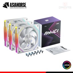 مروحة كيس AsiaHorse AMICI-5GT بحجم 120mm وإضاءة ARGB بتأثير المرآة اللانهائية AsiaHorse AMICI-5GT 120mm Infinity Mirror ARGB PC Case Fan