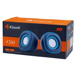 سماعات Kisonli V350 ميني ستيريو (أحمر) Kisonli V350 Mini Stereo Speakers (Red)