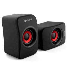 سماعات Kisonli KS-07 ستيريو USB (أسود وأحمر) Kisonli KS-07 USB Speaker (Black/Red)