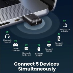 ادابتر بلوتوث من يوكرين UGREEN CM390 Bluetooth 5.0 Adapter UGREEN CM390 Bluetooth 5.0 Adapter
